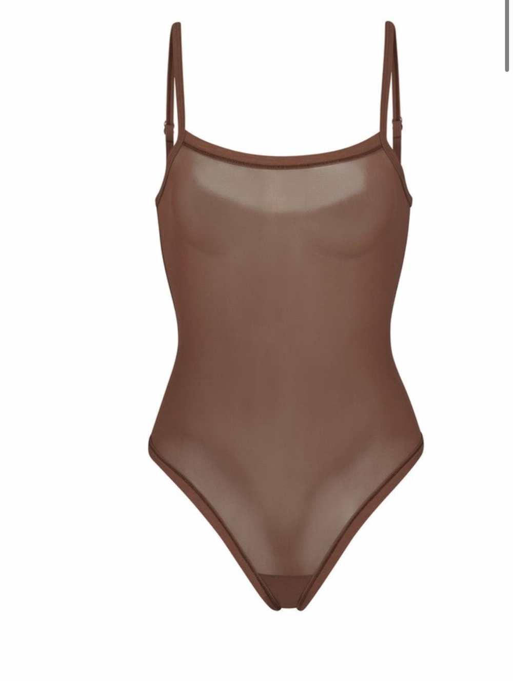 SKIMS Mesh Strappy Bodysuit brown xs
